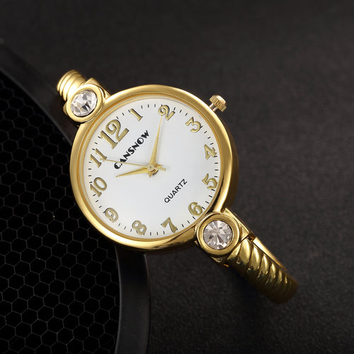 CANSNOW Women Bangle Watch Personality Exquisite Numbers Dial Bracelet Watch Women Watch Drop Ship Export