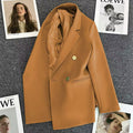Women's Fall Korean Elegant Waist-Tie Blazer 2026 - Coral