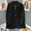 Women's Fall Casual Elegant Blazer + Top 2026 | Casual Blouse - Black