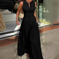 Women's Office Fashion Sleeveless High Waist Fitted Dress + Long Skirt 2026 - Green
