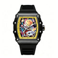 Export Bestseller Trendy Watch Stylish Fashionable Quartz Waterproof Wine Barrel Shape Men Cutout Smiley Watch Drop Ship