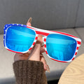 Overseas Amazon Retro Stud Sunglasses Men Fashionable Flag Sunglasses Resin Fabric Sun-Proof Sunshade Sunglasses