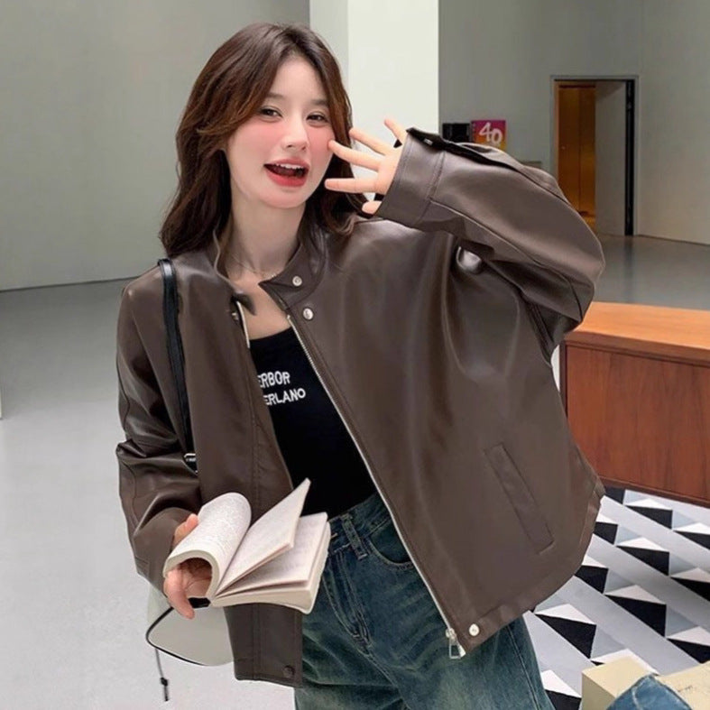Women's Fall Petite Jacket 2026 | Trendy Jacket - Brown