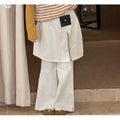 Girls' Layered Vest Base Tee Flared Wide-Leg Pants Set