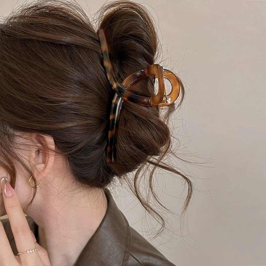 Vintage Leopard Print Hair Claw Clip - view 12