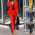 Women's Fall Fashion Long Sleeve Blazer 2026 - Khaki