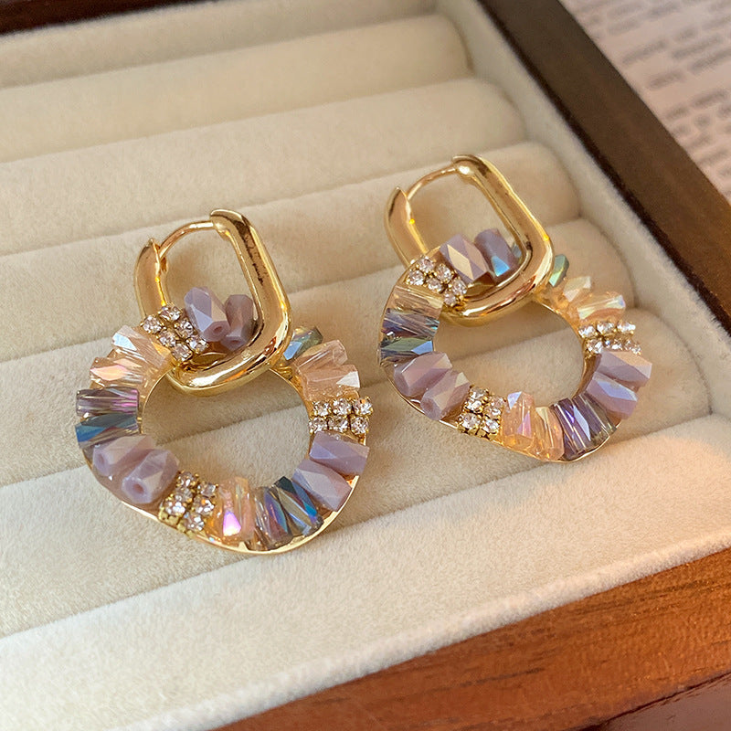 Vintage Rhinestone Butterfly Stud Earrings - view 11