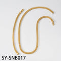 Overseas Western No Fade Gold Wheat Ears Round Polish Rope Chain Necklace Stainless Chain Wholesale Versatile Simple