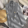 Women's Fall Korean School Loose Blazer + Top 2026 | Casual Blouse - Houndstooth Pants