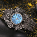 Retro Carved Floral Bangle Womens Watch ogyawatch Overseas Rhinestone Cutout Quartz Watch Export Wholesale