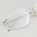 Xu Yan Style of 8978WK Ultra-Light Pure Titanium Rimless Blue-Light Glasses Si Pattern Cool Unisex Frame