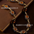 Vintage Earrings Height Stock Western Maillard Breeze Jewelry Set Western Elegant Retro Fashionable Earrings Necklace Women