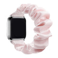 For apple iwatch Watch Band Overseas Layered Combo Crease Color Ding Shiny Thread Satin Stretch Large Scrunchie Apple Band
