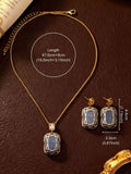 Vintage Cutout Geometric Stud Rhinestone Fashionable Personality Set Imperial Western Retro Elegant Drop