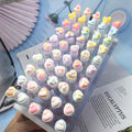 Heart-Shaped Disposable Lash Wands - Bow Design, Multi-Color Makeup Brushes