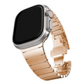 Fits Apple applewatch Slub One Bead Stainless Band iwatch Butterfly Metal Titanium Color Watch Band