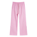 Men's Fall Western Fleece 430G Spliced Loose Fit Semi-Flared Sweatpants