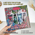 Hand Cream & Lip Mask Set - 8-Piece Travel Skincare Kit for Dry Skin