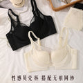 3358套装无痕轻薄透气网纱聚拢贝壳杯显廋侧收内衣女软圈文胸