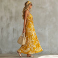 Floral Off-Shoulder Camisole Beach Dress, 2026 Summer