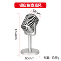 Desktop fake microphone simulation retro liftable old-fashioned microphone model photo studio photo decoration small props