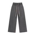 ARTIE Men's American Streetwear Batik Distressed Washed Frayed Edge Spliced Loose Fit Wide Leg Wide Leg Pants