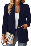 Women's Casual Fashion Lapel Collar Fitted Blazer 2026 - Black