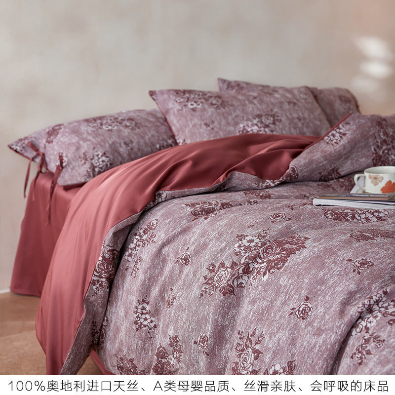 Avery Navy Blue Yarn-Dyed Cotton 4-Piece Bedding Set - view 3