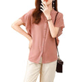 Summer Slimming Versatile Chiffon Flutter Sleeve Lightweight Loose Shirt