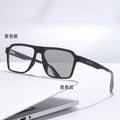 Light Feel Photochromic Prescription Glasses Spring Temple Frame Plano Non-Slip Glasses Frame Overseas Anti-Blue-Light Myopia Glasses
