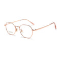 Beesfen New Pure Titanium Glasses Frame Retro Polygon β Titanium Frame Prescription Glasses Women Trendy 3956 Wholesale
