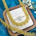 Overseas Statement Versatile Simple Rope Chain Real Sky Keep Color Plated Gold Twist Necklace Bracelet Set Hip-Hop