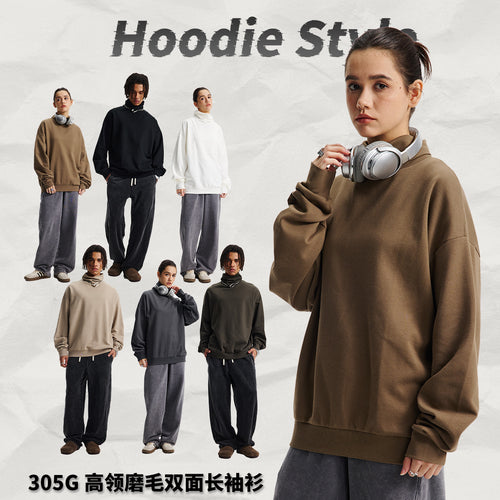 Men's Fall Brushed Turtle Neck High-Stretch Skin-Friendly Long Sleeve T-Shirt - Warmth