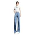 Women's Lyocell Tencel High Waist Straight Jeans