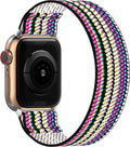 For appleiwatch Watch Band s5678 Third Gen Stretch Jacquard Leopard Apple Nylon Woven Single Row Band