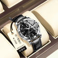Swiss Brand New Leather Band Mens Watch Glow Pair Date Watch Live Export Bestseller Drop Ship