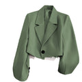 Fall Elegant Petite Cropped Blazer