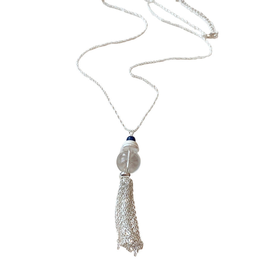 Korean Glass Pearl Pendant Necklace - view 5