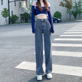 Fall Petite High Waist Drapey Wide Leg Straight Leg Pants