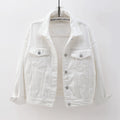 Women's Fall Korean Casual Plus Size Long Sleeve Loose Cropped Jacket + Top 2026 - White