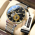 POEDAGAR Self-Winding Men Mechanical Watch Waterproof Glow Ultra Thin Mens Watch Live Export Bestseller Watch