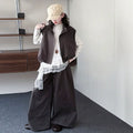 Girls' Lace Hem Base Layer, Zip Vest & Wide-Leg Pants