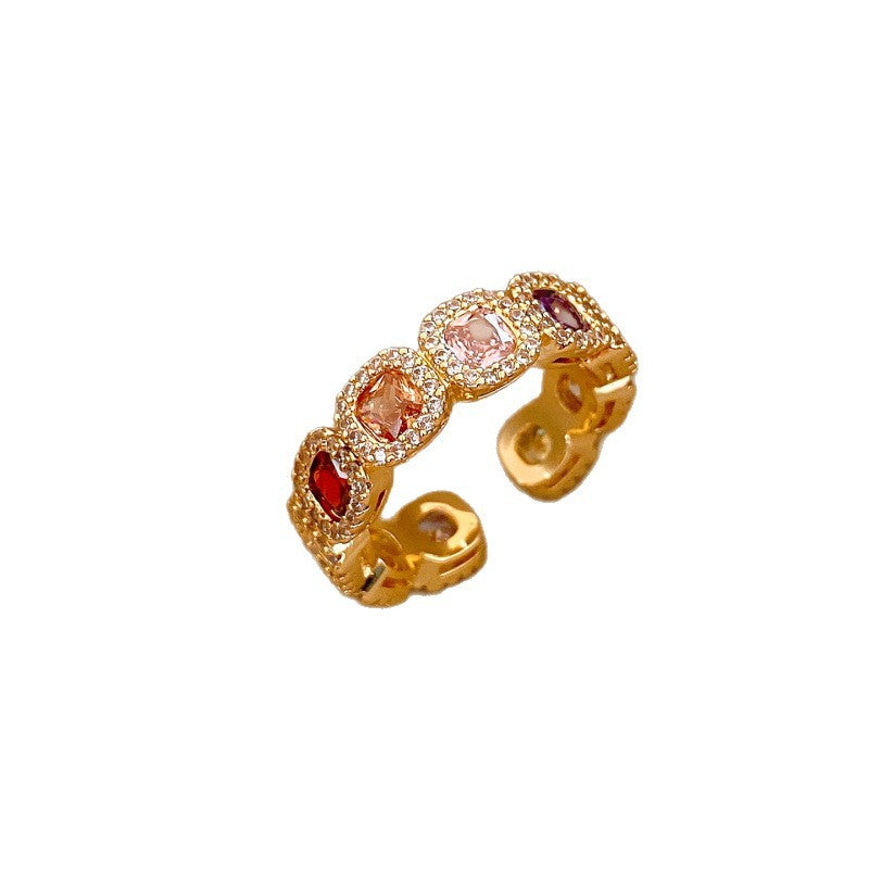 Pink Zircon Butterfly Pearl Ring - view 5