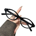 Oval Round Book Nerd Glasses Frame Women 2025 New Overseas Western Influencer Stud Glasses Bare Face Fashionable Frame