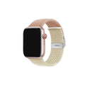 For apple watch9 Color Block Woven Nylon Buckle Stretch Ring Apple s8 Band iwatch7654se