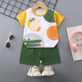 Women's Summer Cotton Short Sleeve Set 2026 | 2 Piece Outfit Set - Orange