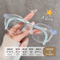 Oval Round Kids Glasses Student Special Use Glasses Frame Soft Silicone Nose Pad Can Fit Anti-Blue-Light Myopia Cinnabar Sun Glasses