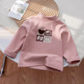 Girls' Rabbit Print Fleece Knit Base Layer T-Shirt - Winter