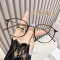Retro Presbyopia Glasses Round Tortoise Shell Frame Influencer Unisex Older Adults One Lens Hand Machine Anti-Blue-Light Reading