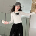Girls' Reflective Letter Wide-Leg Track Pants